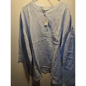 LOT OF 3 J. Jill 2X tops including Pure Jill 100% Linen Tunic Blue Lagenlook